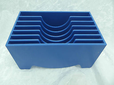 BLUE COPPER FOIL DISPENSER for Stained Glass Seven Slots Hold Supplies- 