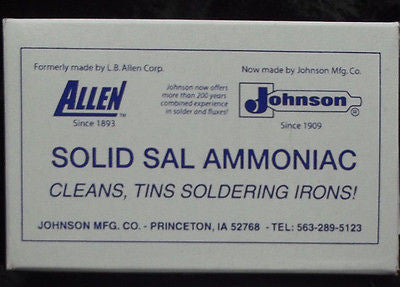 SAL AMMONIAC Stained Glass Soldering Iron Supplies Tinning Block 8 ounces Solid- 