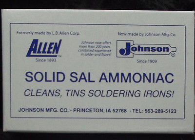 SAL AMMONIAC Stained Glass Soldering Iron Supplies Tinning Block 8 ounces Solid
