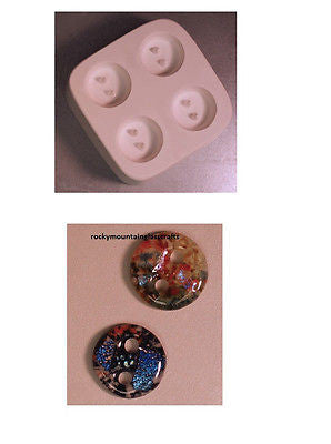 Little Fritters HOLEY BUTTONS 87 Quality Ceramic Glass Casting Mold USA Made- 