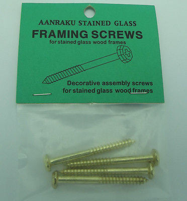Aanraku Brass Colored Decorative Hardware Stained Glass Supplies Pack 4