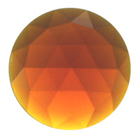 SINGLE Beautiful 15mm FACETED JEWELS 14 Color Choices Flat Back Beveled-Model Dark Amber