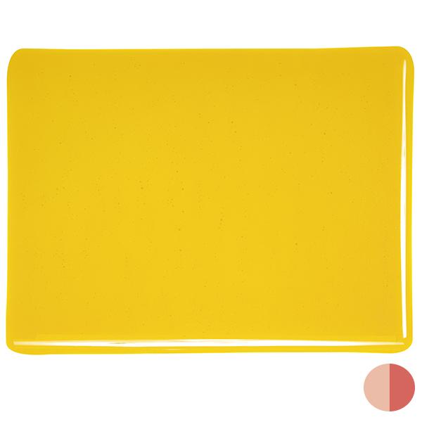 1320 Marigold Yellow Transparent 90 COE Bullseye Fusing Glass Sheet 5x5 inch 3mm Striker 90COE- 