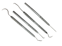 Pick Set Stainless Steel and Chrome Lampworking Shaping Tools Four Pieces- 