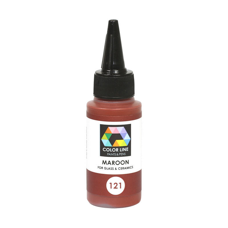 Color Line Fusing Ceramics Paints Bullseye 2.2 oz Bottles CHOICE Supplies Enamel-Model 121 Maroon