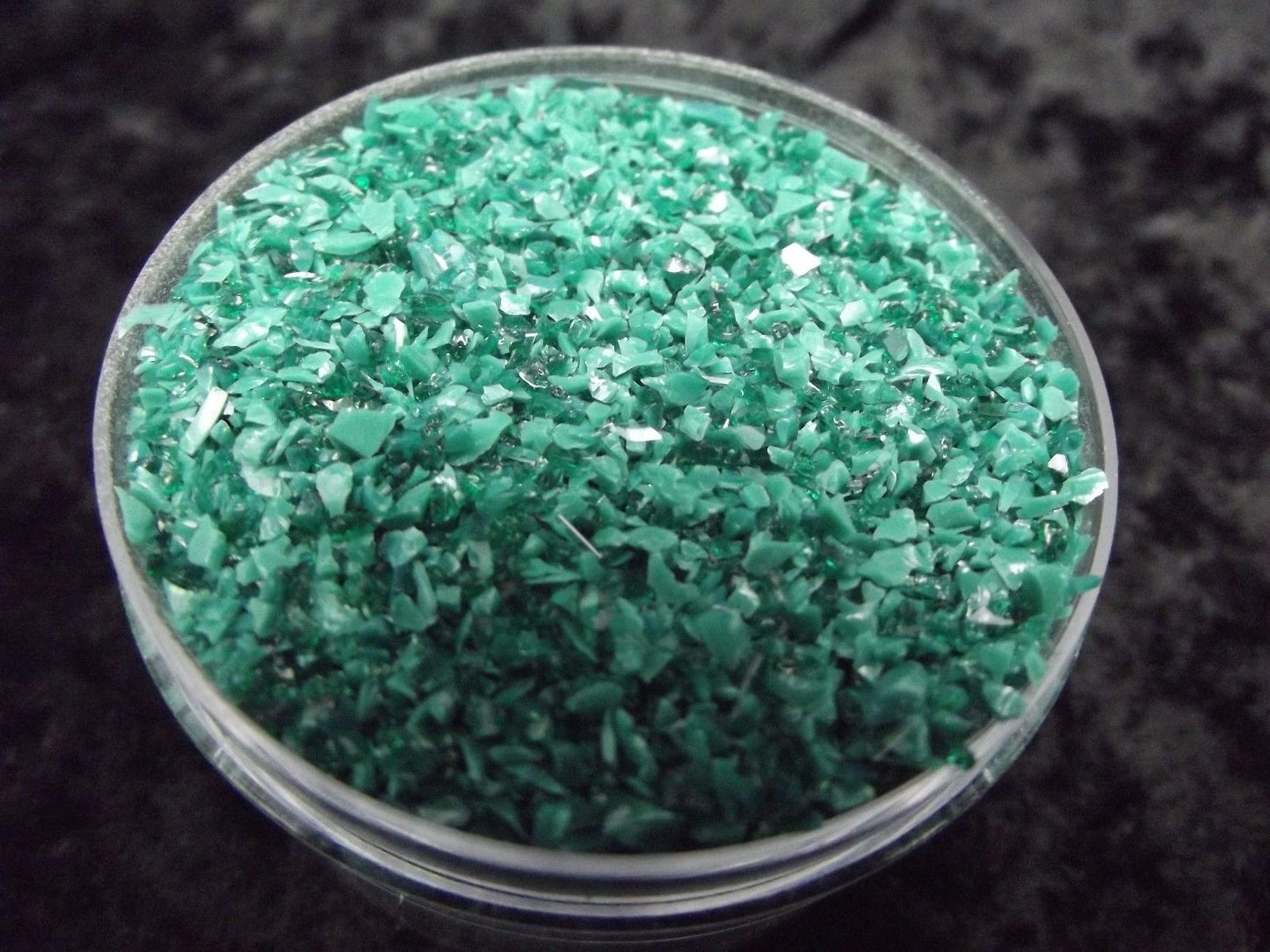 2 oz Bag 104 COE Moretti Effetre Glass Frit Transparent Pastel Specials Aventurine-Model 218 Petroleum