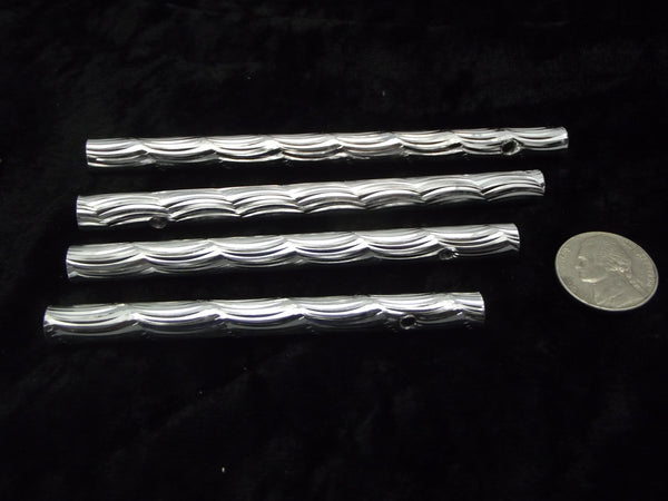 Wind Chime Components 3 3/8 x 5/16 to 4 1/2 x 5/16 in Hollow Etched Tubes- 