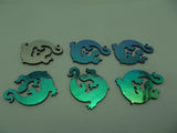 Six GECKO 90COE Dichroic Various Colors/Shifts on Thin CLEAR Glass Pacific Art- 