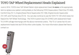Toyo Cutter Head Replacement Pattern Blade Tap Wheel GAI TC21V See Sizing Photo- 