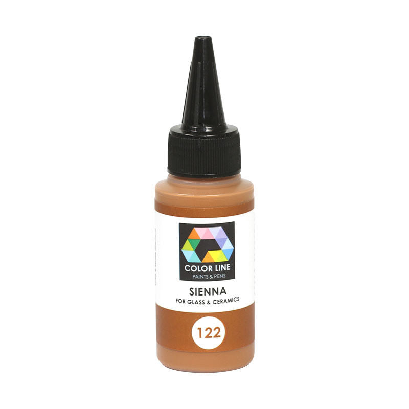 Color Line Fusing Ceramics Paints Bullseye 2.2 oz Bottles CHOICE Supplies Enamel-Model 122 Sienna