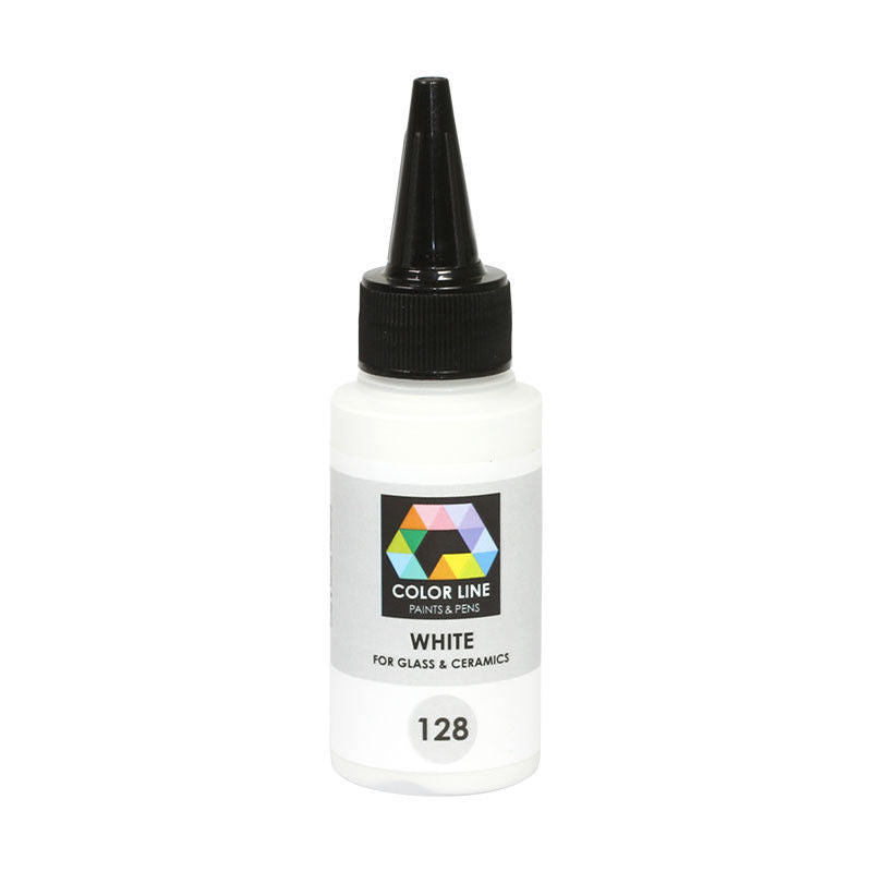 Color Line Fusing Ceramics Paints Bullseye 2.2 oz Bottles CHOICE Supplies Enamel-Model 128 White