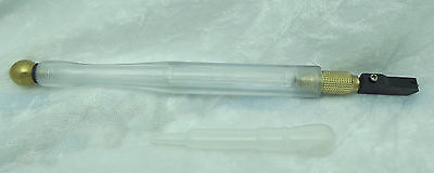 Acrylic PENCIL STYLE Carbide Wheel Oil Fed Stained Glass Cutter Scorer ECONOMY- 