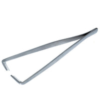 Glass Piercing Tweezer 8" Peter's Tweezers Stainless Steel Pointed Bent Tips Fish Eye- 