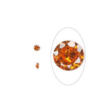 One Large 8mm Round Cubic Zirconia Choice Set or Fire In Metal Art Clay PMC-Variety/Type Orange