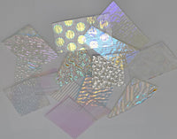 90 COE Dichroic Scrap on CLEAR Substrate 8 ounces Glass Fusing 90COE- 