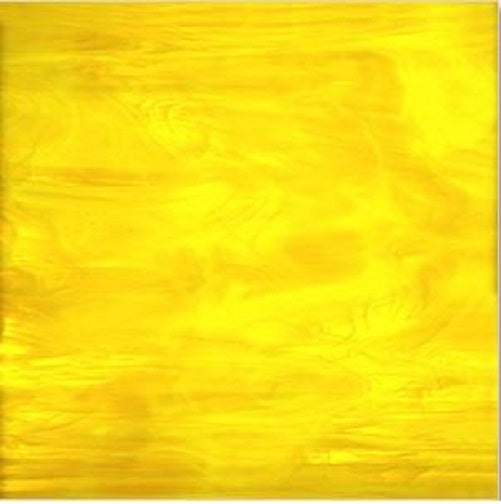 367.1F Yellow Transparent/White 6 x 6 Inch Oceanside Compatible 96 COE Sheet Glass- 