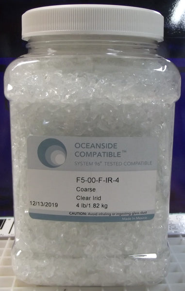 F5 00 IR Four Pounds Clear Coarse IRIDIZED System 96 COE Glass Frit OGT- 