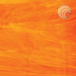 377.1 White Orange Opal Mix 6 x 6 Inch Oceanside Compatible 96 COE Sheet Glass- 