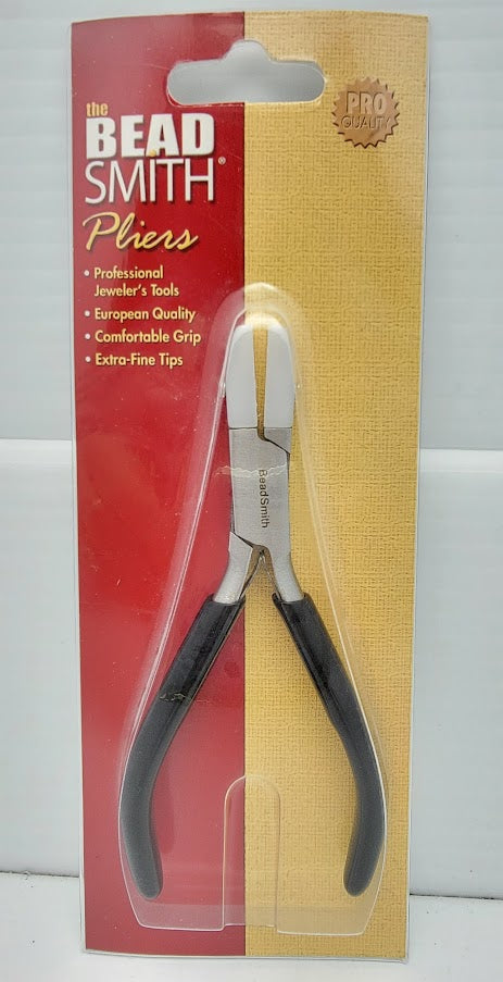 PL566 Beadsmith Double Nylon Jaw Pliers Flat Nose Pro Quality 4.75" Black Handle- 