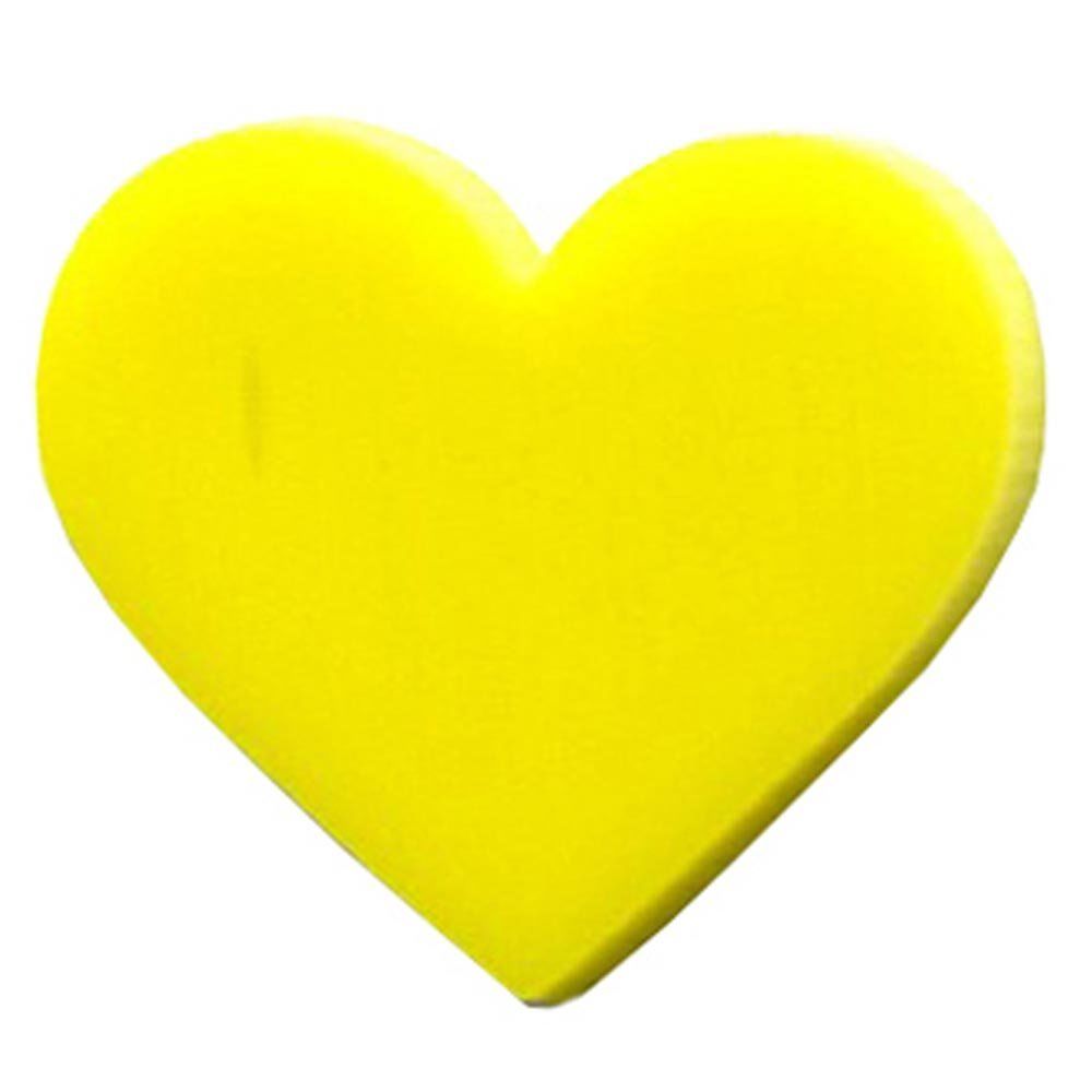 Glass Hearts OGT 96 COE 1" One Or Six Pieces Precut Design Element for Fusing-Model 1" Opaque Yellow