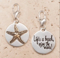 Life's a Beach Starfish Amanda Blu ONE Two Sided Two-tone Gold & Silver- 