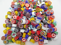 1/2 Pound 9-10mm Millefiori Slices Opaque Glass Lampwork Moretti Effetre 8 oz- 