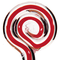 Filigrana Moretti Effetre 13" Choice Crystal w Colored Cores Single Rod 104 COE-Model Red in Crystal 224