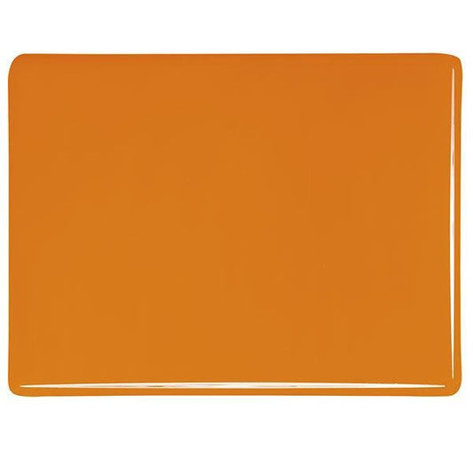 0025 Tangerine Opal Bullseye Fusing Glass Sheet 5x5 inch 90 COE- 