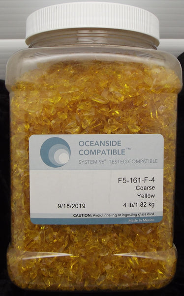 F5 161 Yellow Transparent FOUR POUNDS COARSE System 96 COE Glass Frit- 
