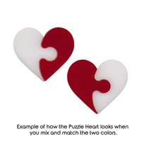 90 COE Precut Glass Heart Puzzle Pieces RED OPAL Glass Fusing Supplies- 