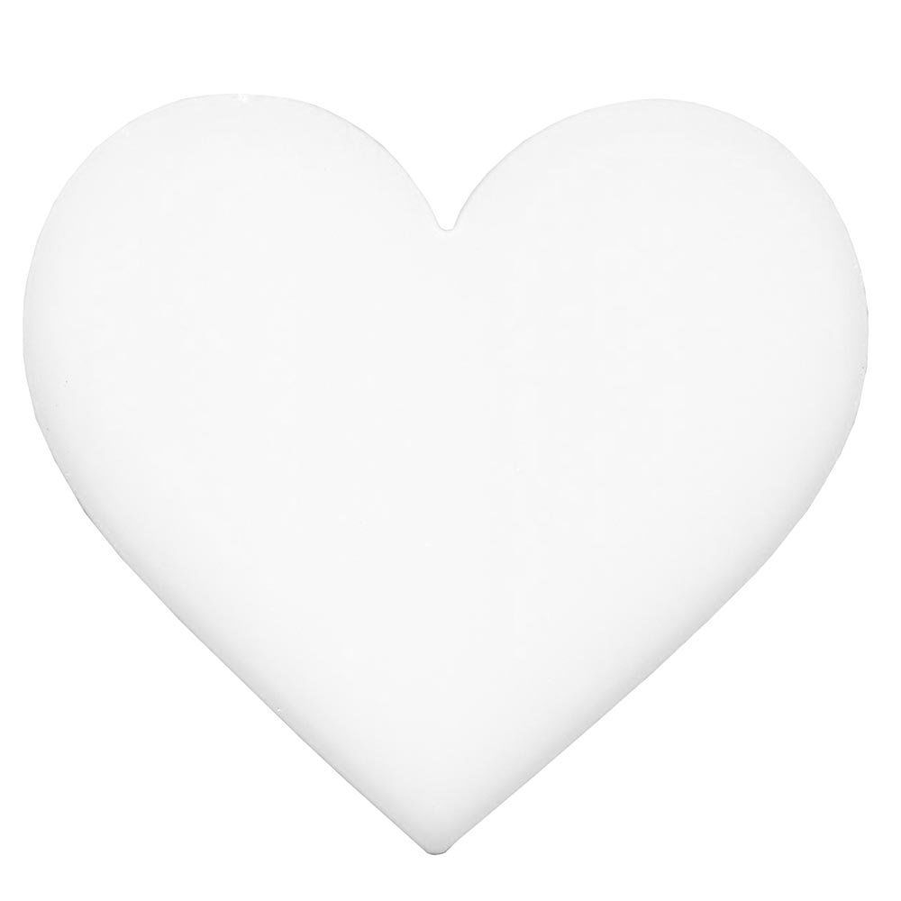 Glass Hearts OGT 96 COE 1" One Or Six Pieces Precut Design Element for Fusing-Model 1" Opaque White