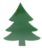 96 COE Pine Christmas Tree Green Aventurine Clear Base 3" Tall Ornament-Color Dark Green Opal