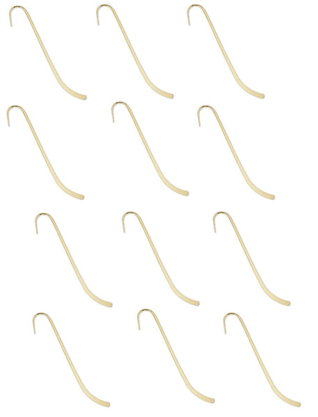 ONE DOZEN PIECES Quality Gold Plated BOOKMARK Findings 5" Shepherd's Hooks