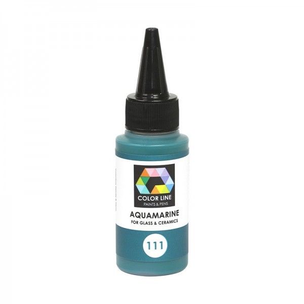 Color Line Fusing Ceramics Paints Bullseye 2.2 oz Bottles CHOICE Supplies Enamel-Model 111 Aquamarine