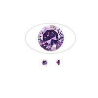 5 4mm Round Cubic Zirconia Choice 1/4 Carat Set or Fire In Metal Art Clay PMC-Variety/Type Amethyst Purple