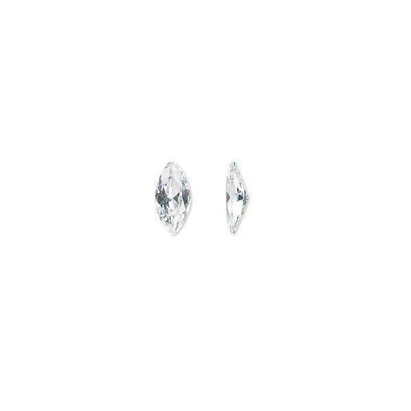 1 14x7mm MARQUISE WHITE CZ for PMC Art Clay Silver Gold Projects CUBIC ZIRCONIA- 