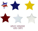 STARS! 96 COE 1 2 3 in Fusing Glass Supplies Red Yellow Blue Clear White Philly- 