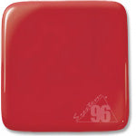 250.72 Red Opal 6 x 6 Inch Oceanside Compatible 96 COE Sheet Glass- 