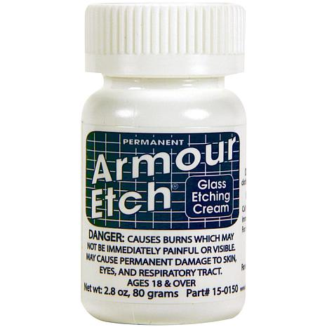 ARMOUR ETCH Glass Etching Cream 2.8 oz Jar  Small Fusing Supplies Tools- 