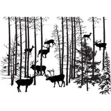 Choice ANIMAL NATURE Glass Enamel Fusing Decal Trees Fish Birds Deer Heron Bear-Style & Size Forest Herd 1.6" x 1.2"