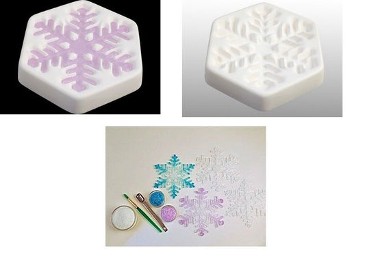 "January 2017" Colour de Verre SNOWFLAKE Ceramic Reusuable Fusing Mold Casting- 