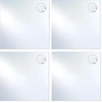 4 SHEETS 12x12" 2mm thin Icicle Clear 100 ICE Oceanside System 96 COE Fusing Glass Sheet- 