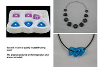 Colour De Verre GEOMETRIC Beads Mold 4.5 x 6.5 x 1" Fusing Warm Glass Jewelry- 