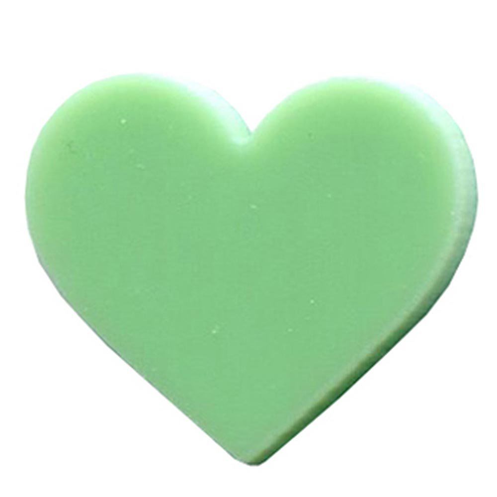 Glass Hearts OGT 96 COE 1" One Or Six Pieces Precut Design Element for Fusing-Model 1" Opaque Green