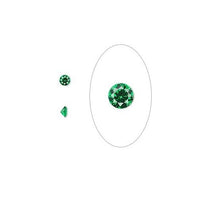 5 4mm Round Cubic Zirconia Choice 1/4 Carat Set or Fire In Metal Art Clay PMC-Variety/Type Emerald Green