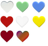 Glass Hearts Spectrum OGT System 96 COE 1" Choice Clear Blue Green Red Yellow White- 