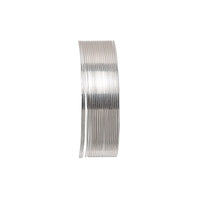 26ga Argentium® Half Hard Round Solid Sterling Silver Five Feet Wrapping Wire Made in the US- 
