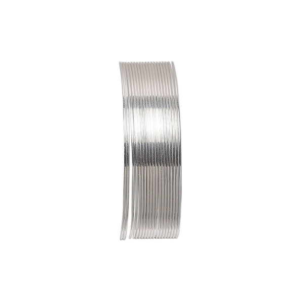 26ga Argentium® Full Hard Round Solid Sterling Silver Five Feet Wrapping Wire Made in the US- 