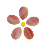ORANGE/RED Fusible Precut Flower 96 COE Wispy Transparent-Semi Opaque 2 x 2 inches Spectrum System Mosaics- 