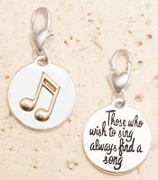 Those who wish to sing always find a song ONE Two Sided Charm Gold Silver Tone- 